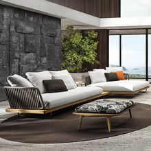Load image into Gallery viewer, High Quality outdoor sofa teak aluminum alloy modern style living room garden furniture set
