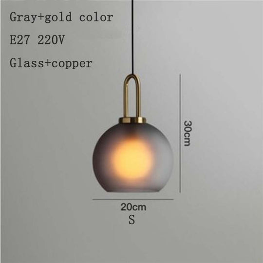 Nordic modern simple glass ball LED E27 pendant lights interior lighting lamps restaurant bedroom stair decoration hanging light
