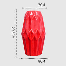Load image into Gallery viewer, 1Pcs Red drum ceramic vase set - decoratebyyou
