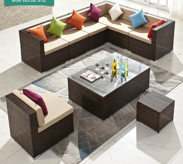 6 PCS Rattan Wicker Outdoor Patio Furniture - decoratebyyou