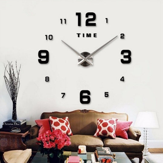 3D DIY Large Wall Clock - decoratebyyou