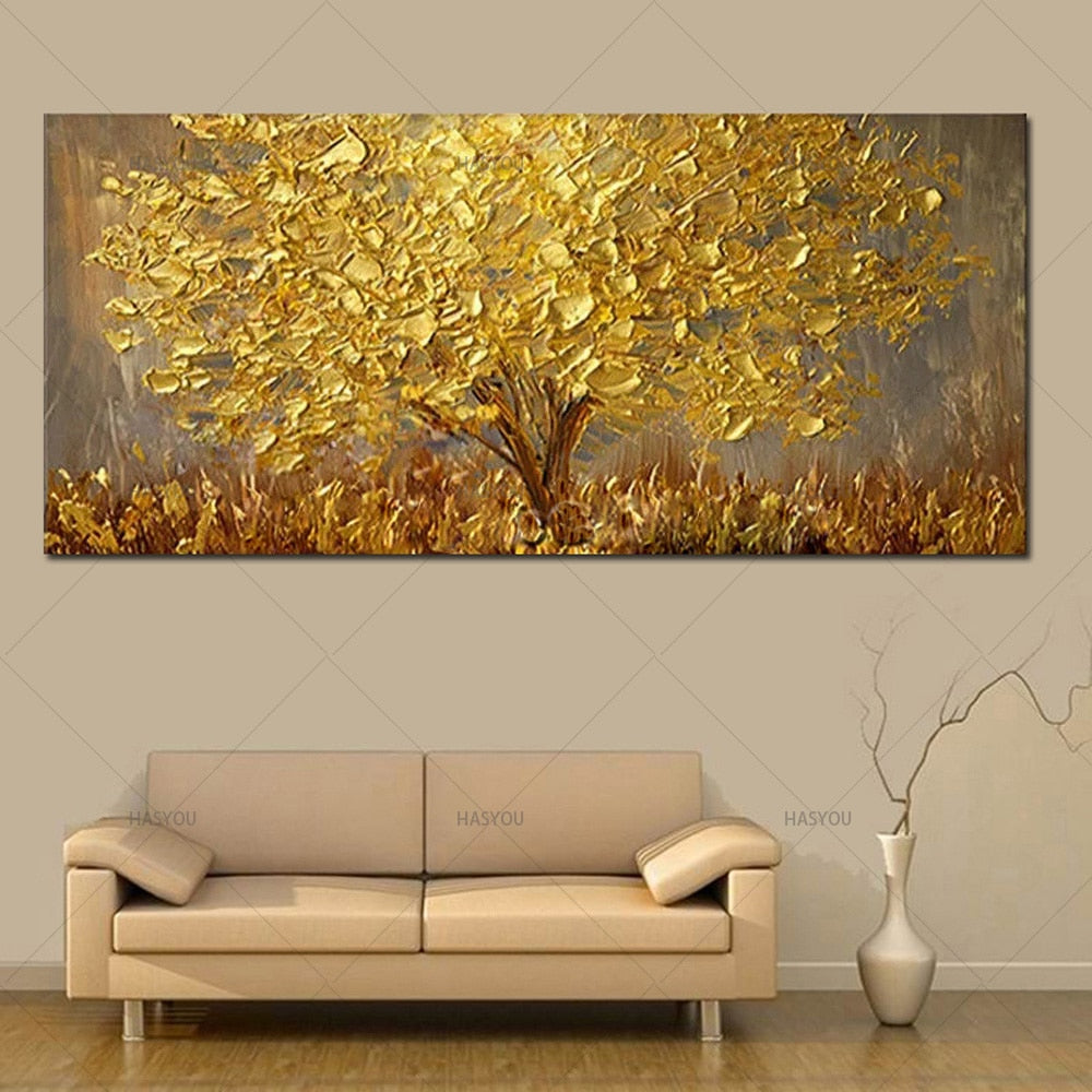 Knife Gold Tree Canvas - decoratebyyou