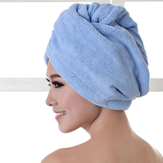 1pcs  Microfibre After Shower Hair Drying Wrap - decoratebyyou
