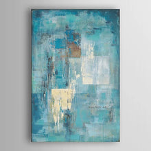 Load image into Gallery viewer, Canvas Art Oil Painting Turquoise Blue - decoratebyyou
