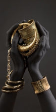 Load image into Gallery viewer, African Art Black Hands With Golden Jewellery - decoratebyyou

