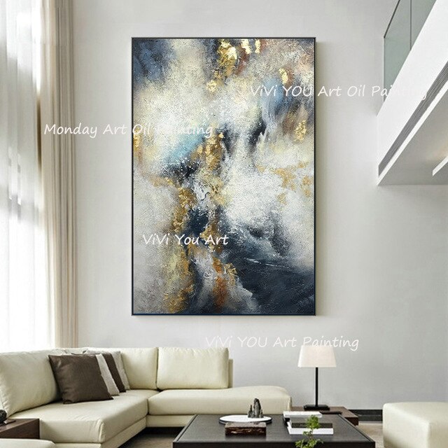 Abstract Oil Painting On Canvas - decoratebyyou