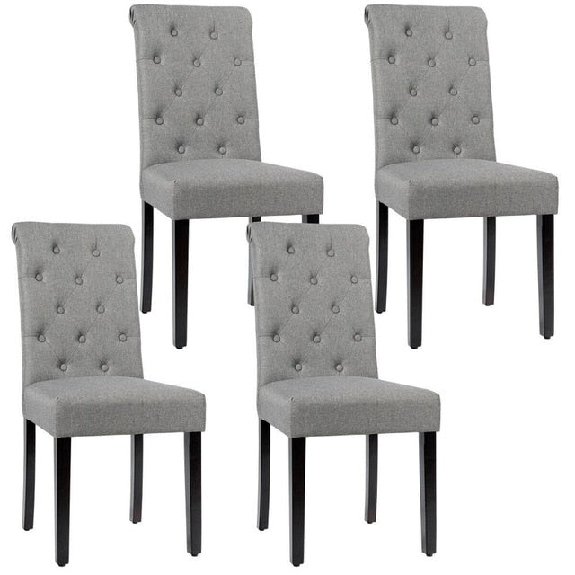 Set of 4 Tufted Dining Chairs - decoratebyyou