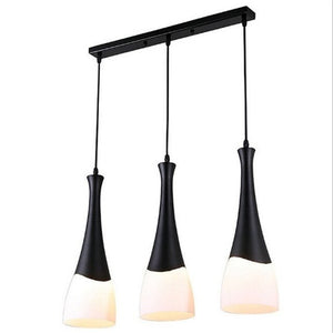 Modern minimalist black restaurant chandelier - decoratebyyou