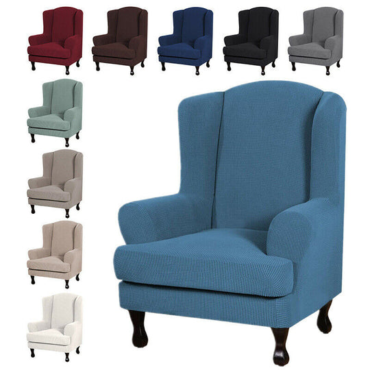 Armchair Wing Chair Cover Stretch Protector Slipcover - decoratebyyou