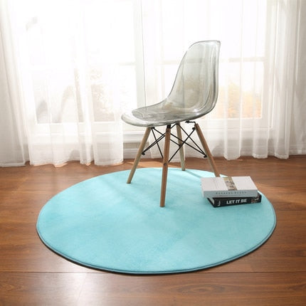 Nordic modern style carpet Round Coral fleece rug bedroom bedside mat living room coffee table blanket room decoration rug