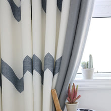 Load image into Gallery viewer, Striped Mosaic Window Curtain - decoratebyyou
